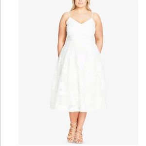 NWT City Chic Mesh Floral Dress Size 16